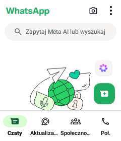 Główny ekran WhatsApp z zakładką Czaty