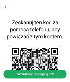 Kod QR do połączenia konta z telefonem rodzica
