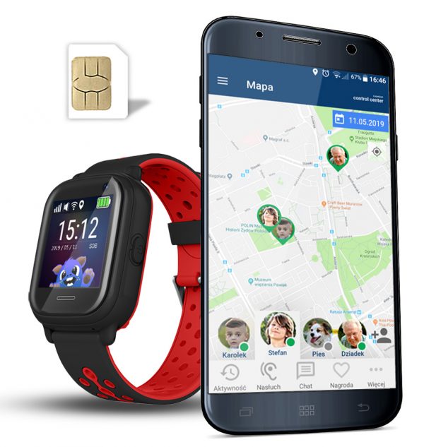 Smartwatch dla dziecka GPS NEMO 2 CALMEAN CZARNY