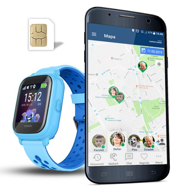 Smartwatch dla dziecka GPS NEMO 2 CALMEAN NIEBIESKI
