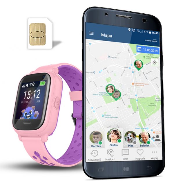 Smartwatch dla dziecka GPS NEMO 2 CALMEAN RÓŻOWY