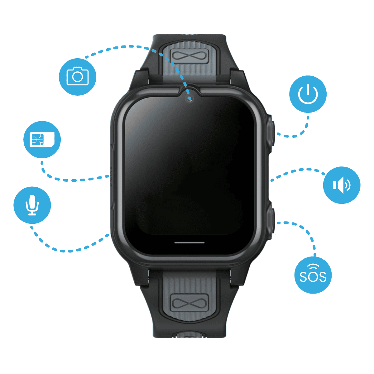 Zdjęcie przedstawia matkę i córkę, które wspólnie korzystają ze smartfona, co symbolizuje funkcjonalność smartwatcha Calmean Easy w zapewnianiu bezpieczeństwa i stałego kontaktu z dzieckiem. Smartwatch umożliwia śledzenie lokalizacji dziecka w czasie rzeczywistym oraz prowadzenie rozmów, co daje rodzicom poczucie spokoju i bezpieczeństwa. 