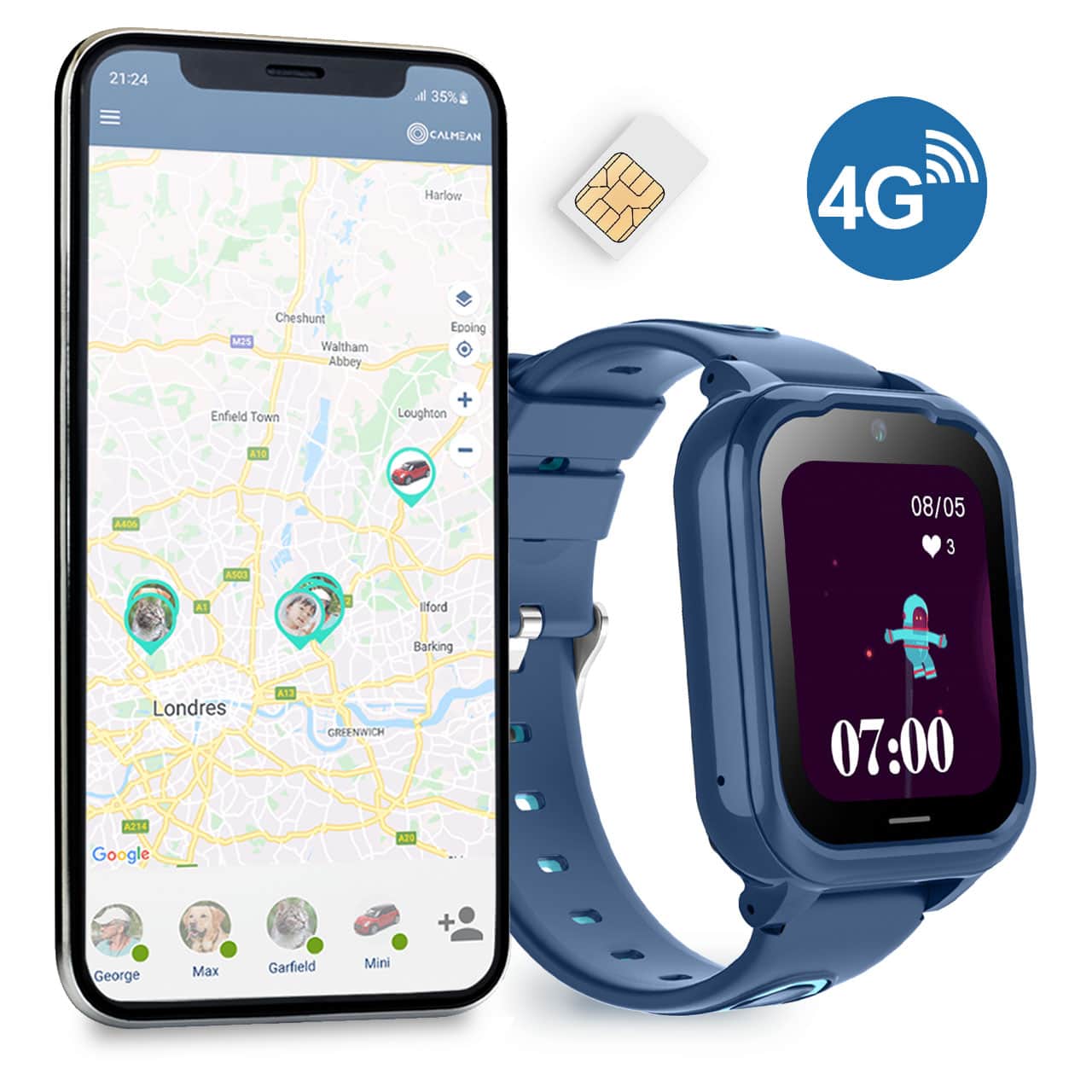 W zestawie otrzymasz wbudowaną kartę SIM T-Mobile, którą możesz wymienić na własną, jeśli chcesz. Zegarek jest kompatybilny z aplikacją, w której możesz ustawiać i kontrolować wiele funkcji.